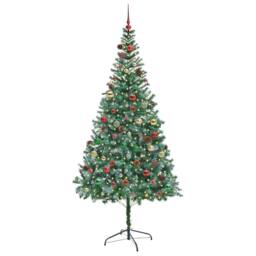 Berkfield Home Artificial Christmas Tree with Stand Green 210 cm PVC & Steel - thumbnail 3