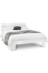 Julian Bowen Manhattan High Gloss Bed in White - Size: King - thumbnail 3