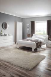 Julian Bowen Manhattan High Gloss Bed in White - Size: King - thumbnail 2
