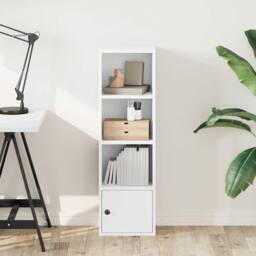 Berkfield Home Bookcase White 31x24x102 cm Engineered Wood - Size: 31 x 24 x 102 cm - thumbnail 3