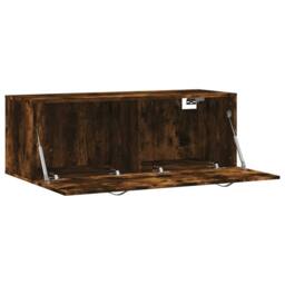 Berkfield Home Wall Cabinet Smoked Oak 100x36.5x35 cm Engineered Wood in Brown - thumbnail 6