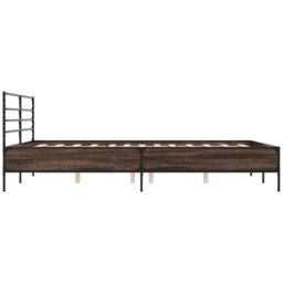 Berkfield Home Bed Frame without Mattress Brown Oak 120x200 cm - Size: Small Double - thumbnail 5