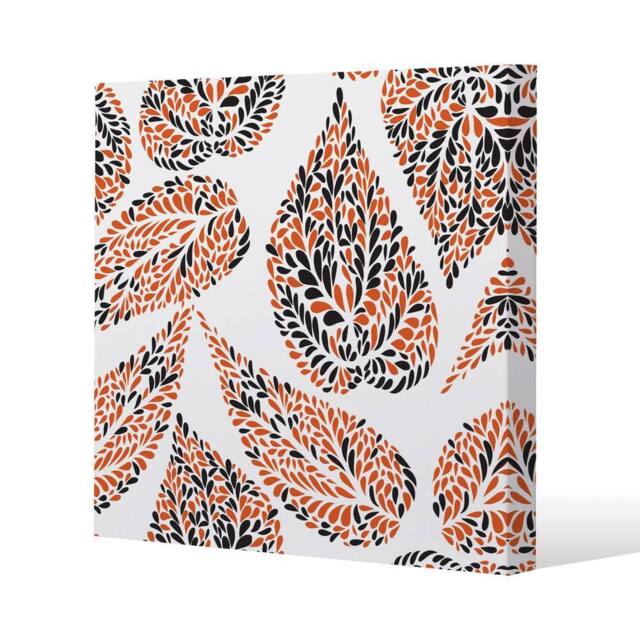Benjamin Tate Design Leaf Droplets (Canvas Print) / 127 x 127 x 4cm in Natural - Size: 127 x 127 x 4 cm - image 1
