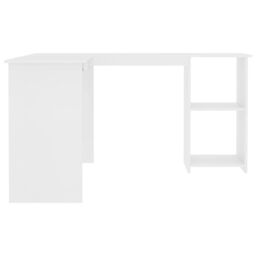 Berkfield Home L-Shaped Corner Desk White 120x140x75 cm Engineered Wood - Size: 120 x 140 x 75 cm - thumbnail 5