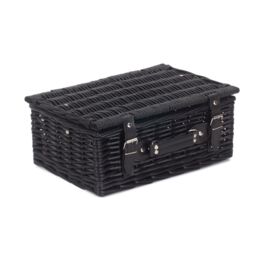 Red Hamper Wicker 35cm Black Willow Basket - thumbnail 2