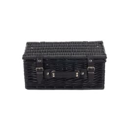 Red Hamper Wicker 35cm Black Willow Basket - thumbnail 3