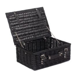 Red Hamper Wicker 35cm Black Willow Basket