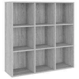 Berkfield Home Book Cabinet Grey Sonoma 98x29x97.5 cm - thumbnail 1