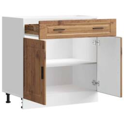 Berkfield Home Kitchen Base Cabinet¬†Porto Old Wood Engineered Wood in Brown - thumbnail 5