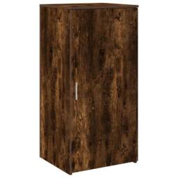 Berkfield Home Storage Cabinet Smoked Oak 50x45x103.5 cm Engineered Wood in Brown - thumbnail 3