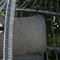 Home Garden Direct Chara Garden Egg Hanging Chair - Rattan Swing Chair in Grey - thumbnail 5