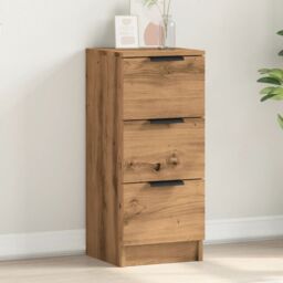 Berkfield Home Sideboard Artisan Oak 30x30x70 cm Engineered Wood in Brown - Size: 30 x 30 x 70 cm - thumbnail 1