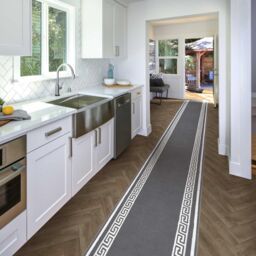 runrug Hallway Carpet Runner Rug - Soft & Comfy, 9mm - 'Key' in Grey - Size: 60 cm x 330 cm - thumbnail 4