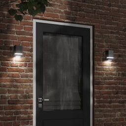 Berkfield Home Outdoor Wall Lights 2pcs Black Stainless Steel