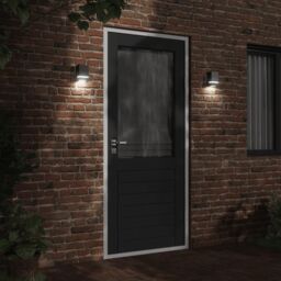 Berkfield Home Outdoor Wall Lights 2pcs Black Stainless Steel - thumbnail 3