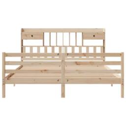 Berkfield Home Bookcase Bed without Mattress 180x200 cm Super King Solid Wood Pine in Light Tan - thumbnail 4