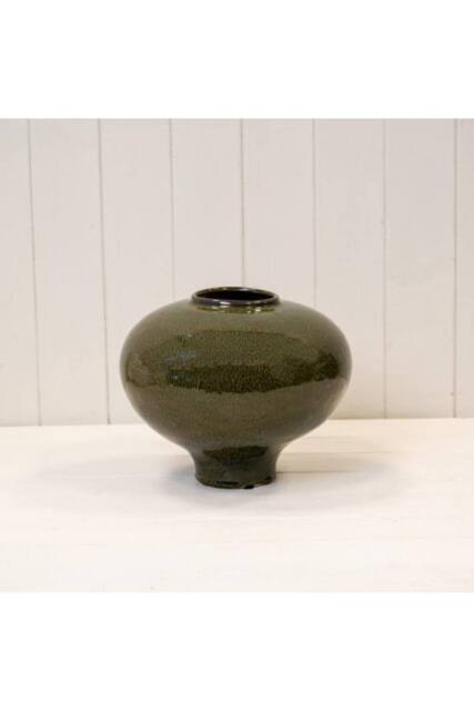 KDMD Green Ceramic Round Vase - image 1