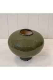 KDMD Green Ceramic Round Vase - thumbnail 2