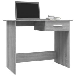 Berkfield Home Desk Grey Sonoma 100x50x76 cm Engineered Wood - Size: 100 x 50 x 76 cm - thumbnail 3