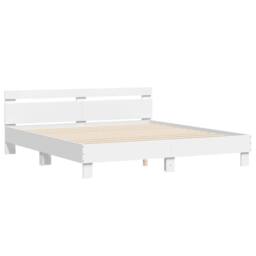 Berkfield Home Durable Bed Frame with LED without Mattress White 180x200 cm Supe - Size: Super King - thumbnail 6