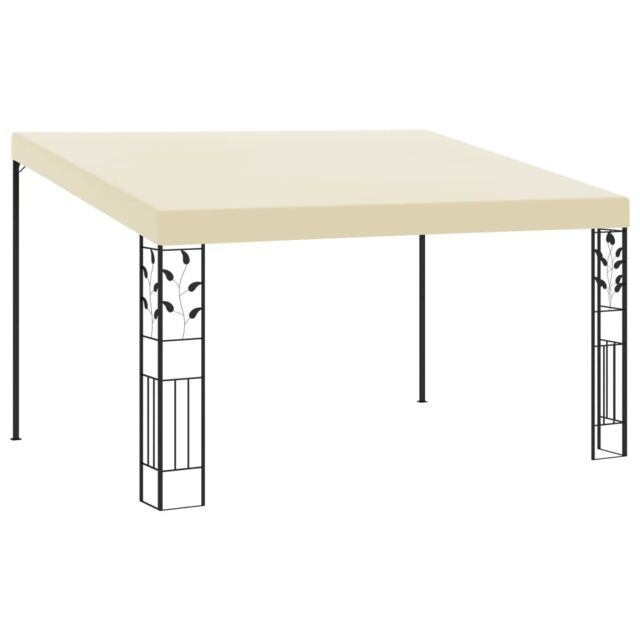 Berkfield Home Wall-mounted Gazebo 4x3x2.5 m Cream in Beige - image 1