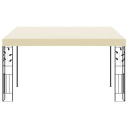Berkfield Home Wall-mounted Gazebo 4x3x2.5 m Cream in Beige - thumbnail 2