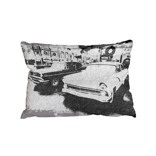Benjamin Tate Design Cool cars satin silver (Outdoor Cushion)