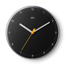 Braun Classic 23cm Wall Clock in Black - thumbnail 1