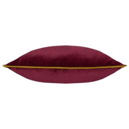 Furn Meridian Velvet Piped Cushion in Maroon - Size: 45 cm x 45 cm - thumbnail 3