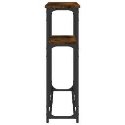 Berkfield Home Console Table Smoked Oak 145x22.5x75 cm Engineered Wood in Brown - thumbnail 5