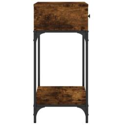 Berkfield Home Console Table Smoked Oak 75x34.5x75 cm Engineered Wood in Brown - thumbnail 5