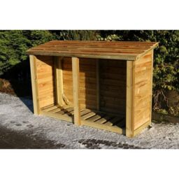 Churnet Valley Garden Furniture Ltd Heavy Duty Log Store - Timber - Minimal Assembly Required in Brown - thumbnail 2