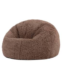 icon 2 Pack Kids Kingston Teddy Berber Fleece Classic Dome Bean Bag in Brown - Size: Medium - thumbnail 3