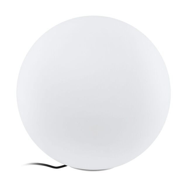 Loops IP65 Outdoor Garden Ball Light White Plastic 1 x 40W E27 Bulb 500mm Globe - image 1