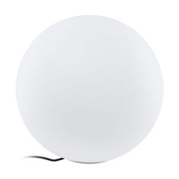Loops IP65 Outdoor Garden Ball Light White Plastic 1 x 40W E27 Bulb 500mm Globe - thumbnail 1