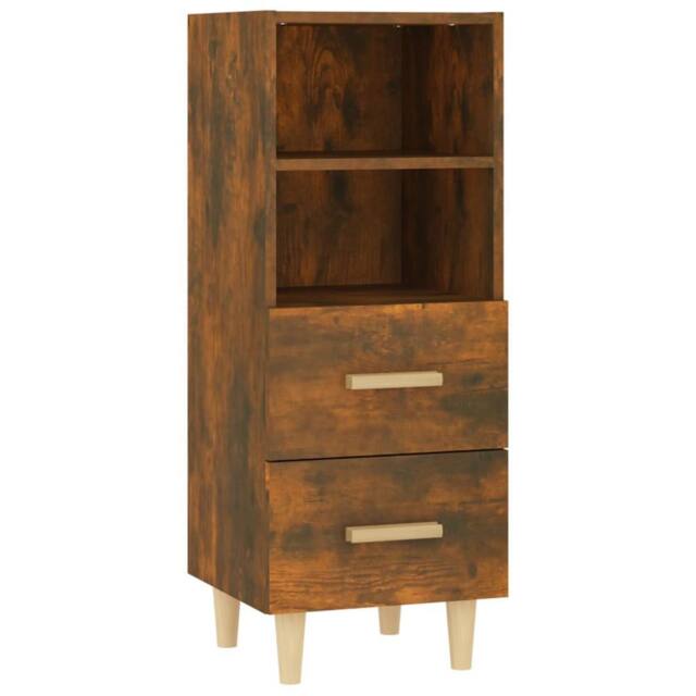 Berkfield Home Sideboard Smoked Oak 34.5x34x90 cm Engineered Wood in Brown - image 1
