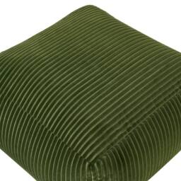Wyld and Coco Dark Green Corduroy Pouffe with EPS Beads - thumbnail 5