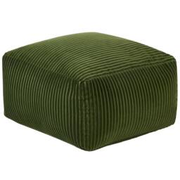 Wyld and Coco Dark Green Corduroy Pouffe with EPS Beads - thumbnail 3