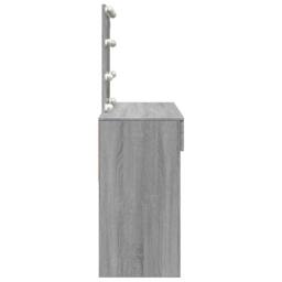 Berkfield Home Beautiful Dressing Table with LED Grey Sonoma 100x40x130 cm - Size: 100 x 40 x 130 cm - thumbnail 6