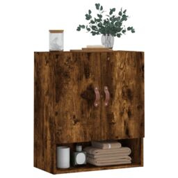 Berkfield Home Wall Cabinet Smoked Oak 60x31x70 cm Engineered Wood in Brown - Size: 60 x 31 x 70 cm - thumbnail 3