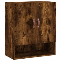 Berkfield Home Wall Cabinet Smoked Oak 60x31x70 cm Engineered Wood in Brown - Size: 60 x 31 x 70 cm - thumbnail 2