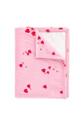 Catherine Lansfield 'Heart' Cosy Fleece Oversized Blanket Throw in Pink - Size: 200 cm x 240 cm - thumbnail 5