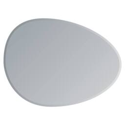 Showerdrape Angel Pebble Oval Wall Mounted Frameless Bevelled Edge Bathroom Mirror 60 x 45cm in Silver - Size: Small - thumbnail 3