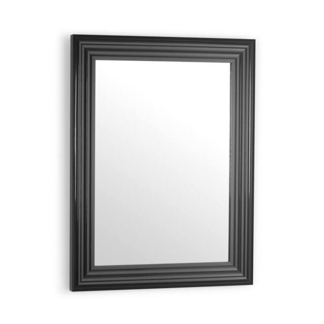 Cheshire Metro Gloss Black Rectangular Wall Mirror - image 1