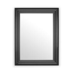 Cheshire Metro Gloss Black Rectangular Wall Mirror - thumbnail 3