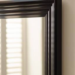Cheshire Metro Gloss Black Rectangular Wall Mirror - thumbnail 6