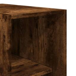 Berkfield Home Wardrobe Smoked Oak 30x50x200 cm Engineered Wood in Brown - Size: 30 x 50 x 200 cm - thumbnail 7