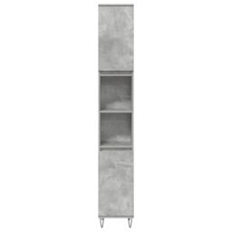 Berkfield Home 3 Piece Bathroom Furniture Set Concrete Grey Engineered Wood - thumbnail 5