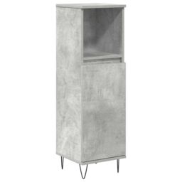Berkfield Home 3 Piece Bathroom Furniture Set Concrete Grey Engineered Wood - thumbnail 6