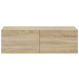 Berkfield Home Wall TV Cabinets 4 pcs Sonoma Oak 100x30x30 cm in Brown - Size: 100 x 30 x 30 cm - thumbnail 5